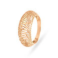 Sleek Jali Work Gold Ring,,hi-res view 1