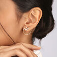 Crescent Charisma 14KT Diamond Stud Earrings,,hi-res view 2