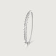 Glam Tiered Silver Bangle,,hi-res view 4