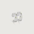 Breezy Stripe Silver Toe Rings,,hi-res view 4