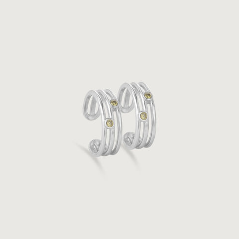 Breezy Stripe Silver Toe Rings