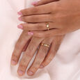 Soulmates Signature Bands 18KT Gold Couple Ring -Single Piece,,hi-res view 1