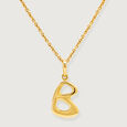 Letter Perfect 'B' Gold Pendant,,hi-res view 3