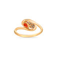 14 KT Yellow Gold Toi et Moi Diamond and Red Garnet Ring,,hi-res view 6