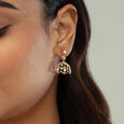 Lippan Grandeur Gold & Diamond Jhumka,,hi-res view 2