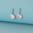 Mother of Pearl Moonlit Silver Drop Earrings,,hi-res view 1