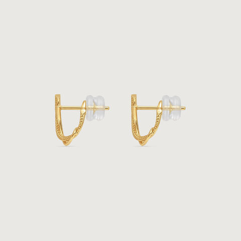 Fluid Twist Gold Hoop Earrings