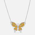 Flutter Chic Silver Necklace,,hi-res view 3