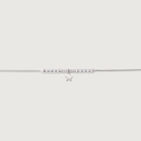 Shooting Star Single Silver Anklet