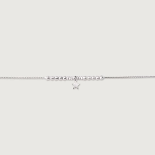 Shooting Star Single Silver Anklet,,hi-res image number null