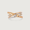 Harmony Crossover 14KT Gold & Diamond Ring,,hi-res view 3