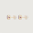 Graceful Subtle Amethyst Gold Stud Earrings,,hi-res view 5