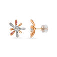 14KT Rose Gold A Pair Of Floral Earrings For Spring Lover,,hi-res view 2