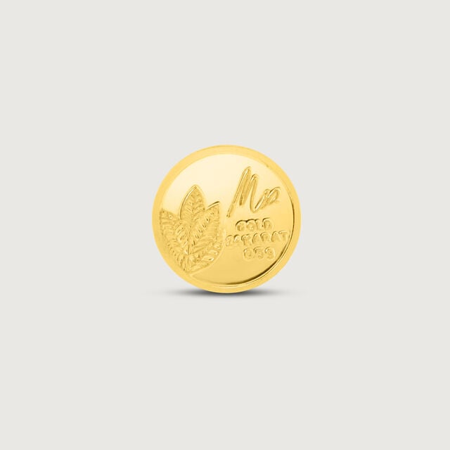 0.5 gm 24 Karat Mango Leaf Gold Coin (9999 Purity),,hi-res image number null