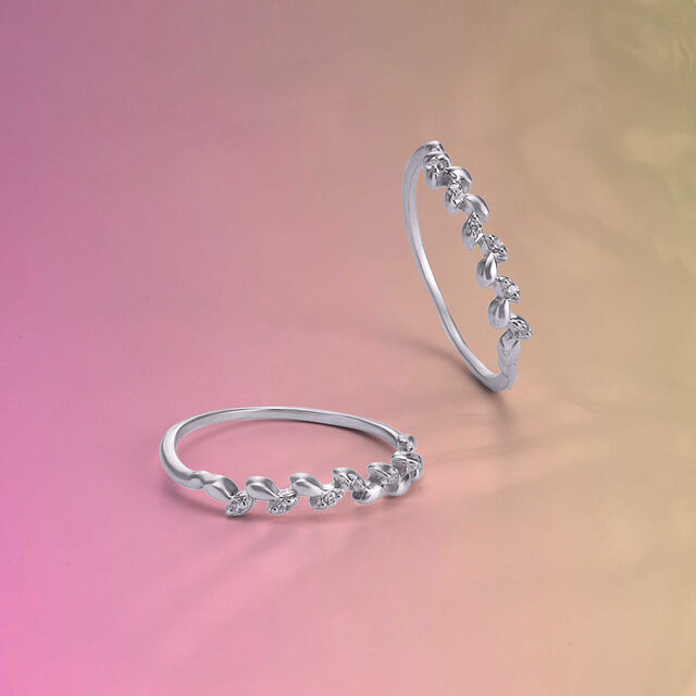 Chic Leaf Silver Toe Rings,,hi-res image number null