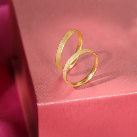 Success Symphony Band 18KT Gold Couple Ring -Single Piece