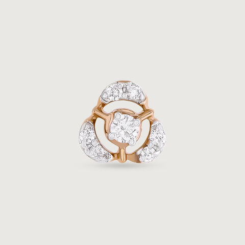Glow Petite Gold and Diamond Nose Pin