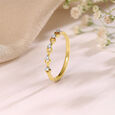 Delicate Loop Gold & Diamond Ring,,hi-res view 1