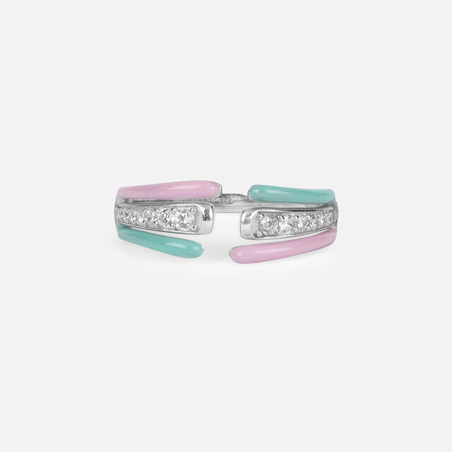 Pastel Pop Silver Finger Ring,,hi-res image number null