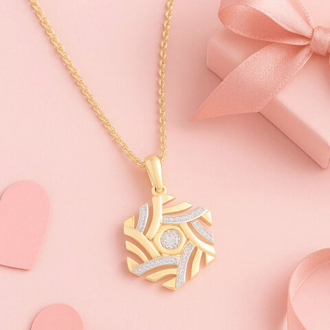 Hexagon Gleam Diamond Pendant