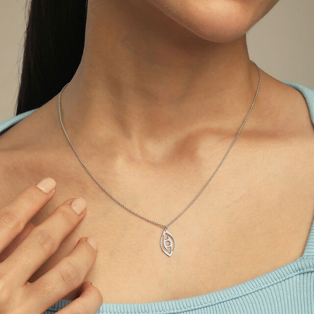 Guardian Eye Silver Necklace,,hi-res image number null