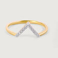 Stackable Lippan Art Gold & Diamond Finger Ring,,hi-res view 4