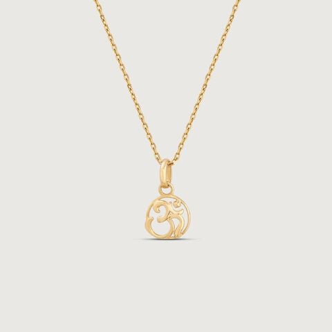 Blessed Om Gold Pendant