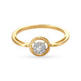14KT Yellow Gold Diamond Finger Ring,,hi-res view 2