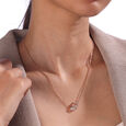 Dazzling Wave Gold & Diamond Necklace,,hi-res view 2