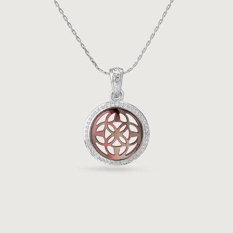 Floral Luminous Silver Pendant