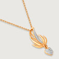 Heartbeat Wingspan 14KT Gold & Diamond Pendant,,hi-res view 4