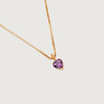 Heart of Amethyst 14 Kt Gold Chain and Pendant,,hi-res view 4