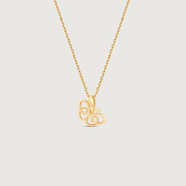 Happy Butterfly Gold Pendant,,hi-res image number null