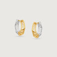 Versatile Radiant Gold Hoop Earrings,,hi-res view 1