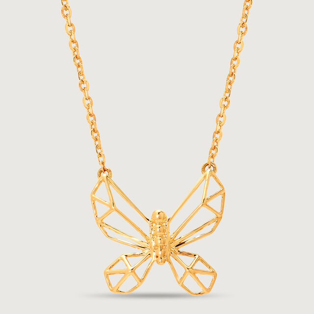 Whimsical Wings 14 KT Yellow Gold Necklace,,hi-res view 3