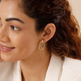 Dynamic Switch Malachite to Opal 18 KT Drop Earring,,hi-res view 2