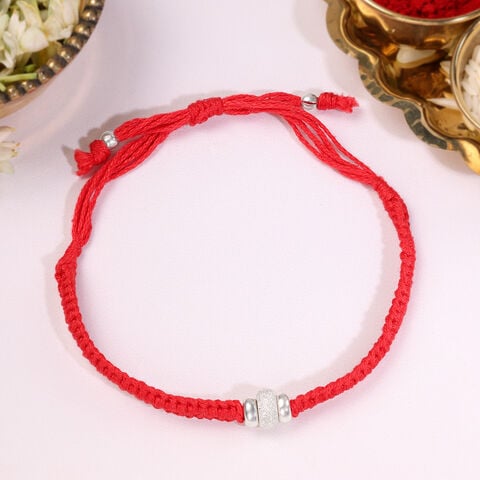 Radiant Texture Silver Rakhi