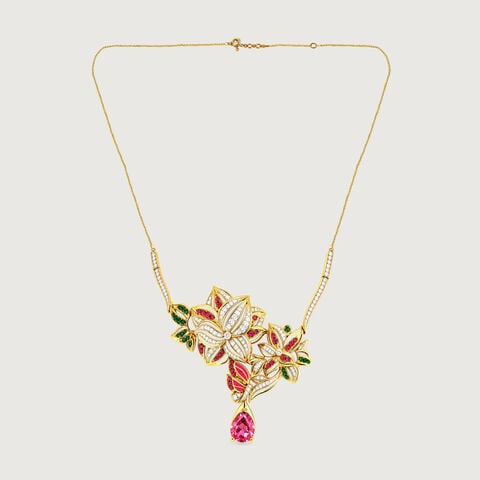 Vibrant Blossom Diamond Necklace