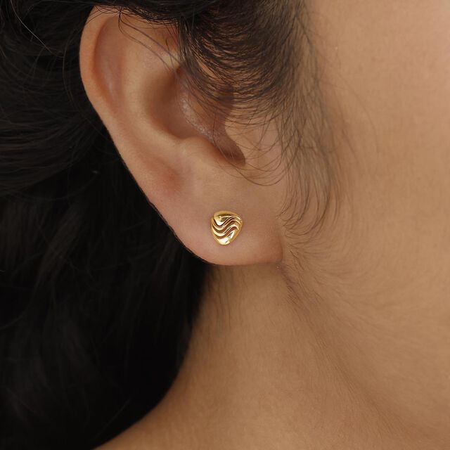 Flex Drift Gold Stud Earrings,,hi-res image number null