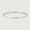 Sleek Curve Silver Bangle,,hi-res view 3