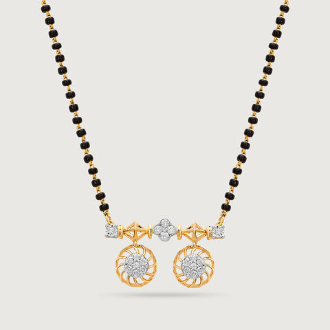 Traditional Grace 18 Kt Gold and Diamond Vati Mangalsutra