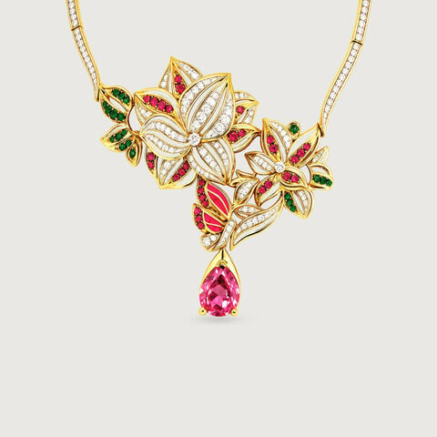Vibrant Blossom Diamond Necklace