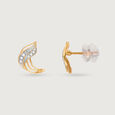 Dancing Breeze 14 Kt Gold & Diamond Stud Earrings,,hi-res view 4