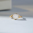 Twilight Circle Gold & Diamond Finger Ring,,hi-res view 1
