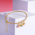 Pop Star Orbs 14KT Pink Sapphire Bangle,,hi-res view 1