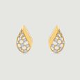 Luminous Checkered Diamond Stud Earrings,,hi-res view 3