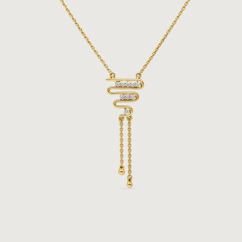 Fluid Rhythm Diamond Necklace