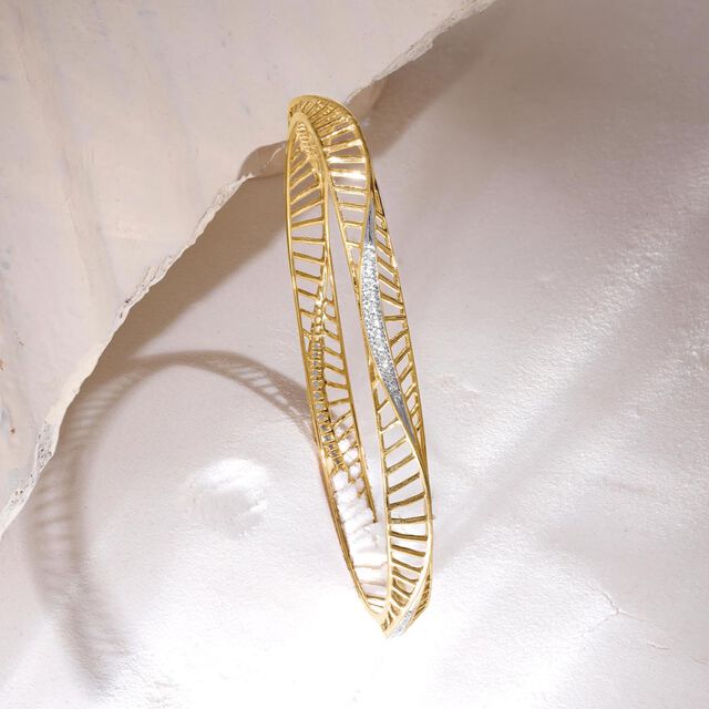 Trendy Sleek Diamond Bangle,,hi-res image number null