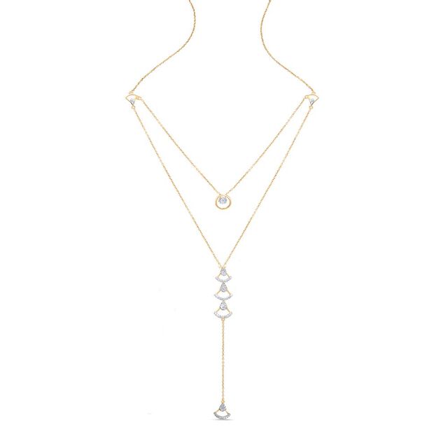 14kt Yellow Gold Minimalistic Diamond Necklace,,hi-res image number null