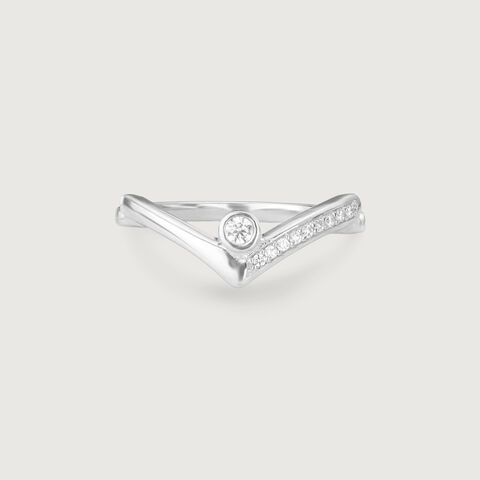 Angular Spark Silver Ring